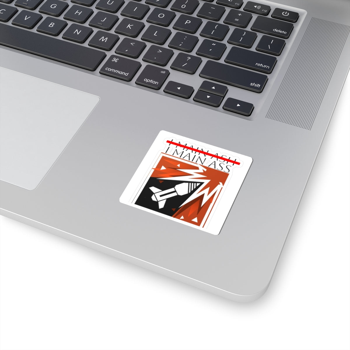 Main Ass Graphic Sticker — Retro Rocket Explosion Kiss-Cut Laptop Decal