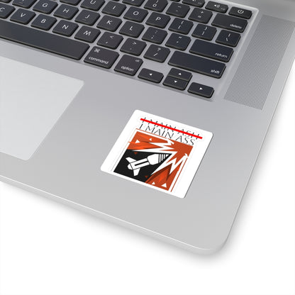 Main Ass Graphic Sticker — Retro Rocket Explosion Kiss-Cut Laptop Decal